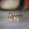 DUNE / 0.90ct PEAR CUT CHAMPAGNE DIAMOND 3 CLAW SOLITAIRE