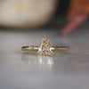 DUNE / 0.90ct PEAR CUT CHAMPAGNE DIAMOND 3 CLAW SOLITAIRE