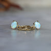 EAST WEST OVAL OPAL / HOOP EARRINGS