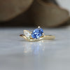 TOI ET MOI / 1.02CT OVAL SAPPHIRE & 0.10ct PEAR DIAMOND RING