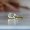 BRIDIE / 1.36ct EMERALD DIAMOND BEZEL SOLITAIRE