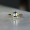 BRIDIE / 0.80ct ELONGATED HEXAGON SAPPHIRE BEZEL SOLITAIRE