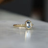 BRIDIE / 0.80ct ELONGATED HEXAGON SAPPHIRE BEZEL SOLITAIRE