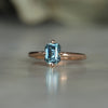 DUNE / 1.28ct EMERALD CUT MADAGASCAN SAPPHIRE 4 CLAW SOLITAIRE