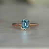 DUNE / 1.28ct EMERALD CUT MADAGASCAN SAPPHIRE 4 CLAW SOLITAIRE