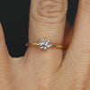 LOTUS / 0.62ct ROUND CUT CHAMPAGNE DIAMOND 6 CLAW SOLITAIRE