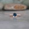 LOTUS / 1.08ct ROUND PARTI SAPPHIRE 6 CLAW PAVE BAND