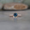 LOTUS / 1.08ct ROUND PARTI SAPPHIRE 6 CLAW PAVE BAND