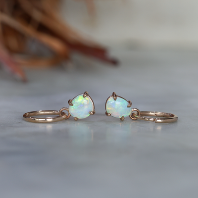 FREEFORM OPAL / HOOP EARRINGS