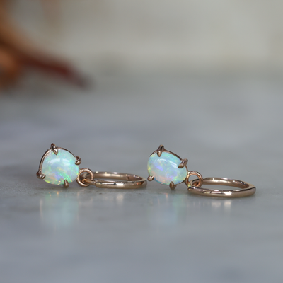 FREEFORM OPAL / HOOP EARRINGS