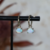 EAST WEST OVAL OPAL / HOOP EARRINGS