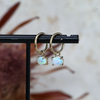 EAST WEST OVAL OPAL / HOOP EARRINGS