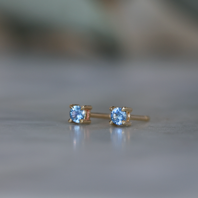 MONTANA SAPPHIRE / 3MM STUDS