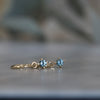 MONTANA SAPPHIRE / 4MM HOOP EARRINGS