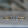 MONTANA SAPPHIRE / 3MM HOOP EARRINGS