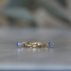 MONTANA SAPPHIRE / 3MM HOOP EARRINGS