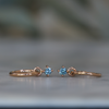 MONTANA SAPPHIRE / 3MM HOOP EARRINGS