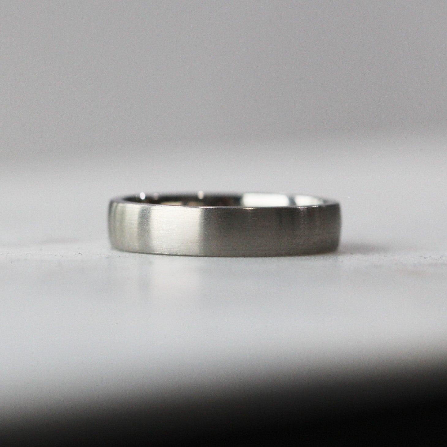 Gray titanium clearance wedding band