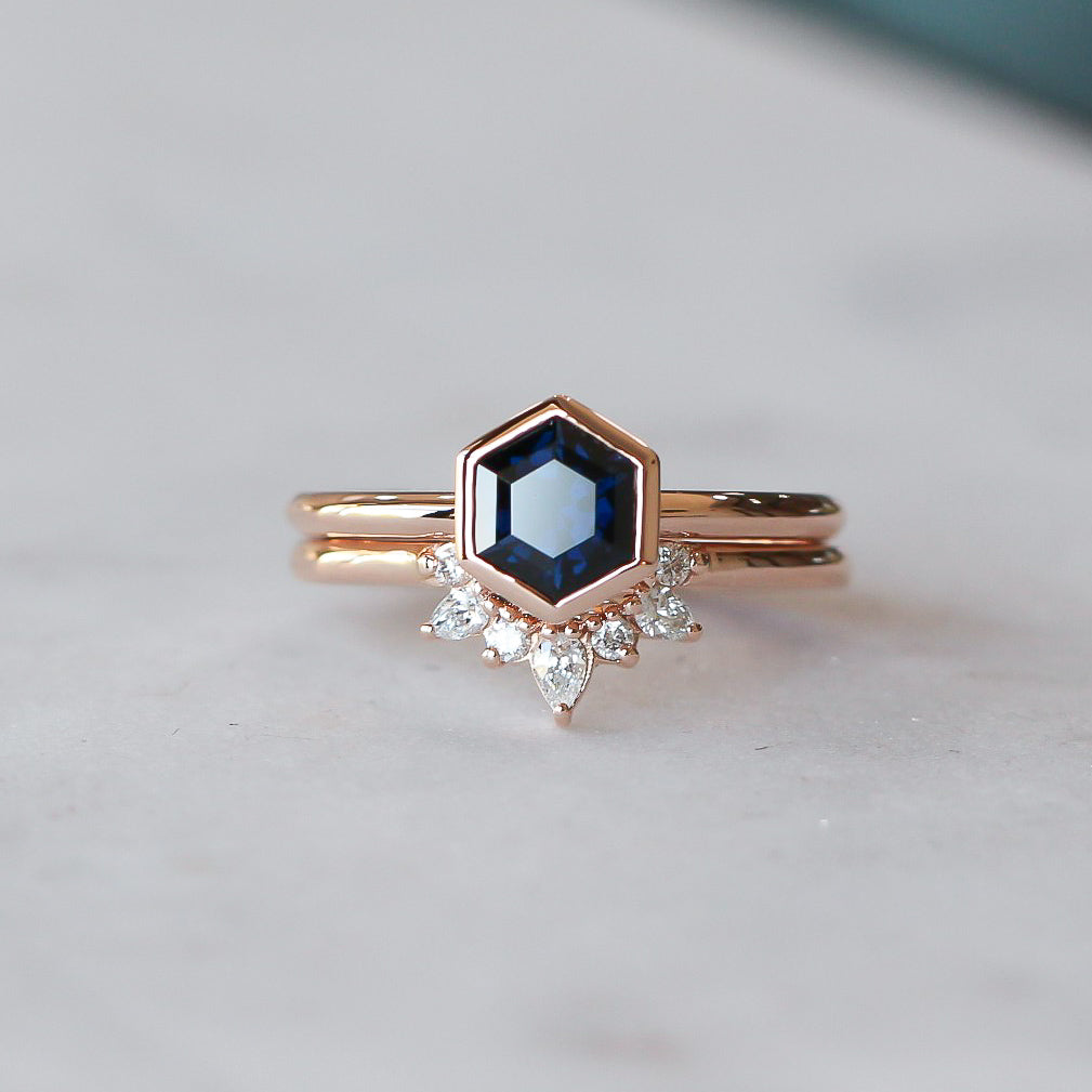 Sapphire hot sale hexagon ring