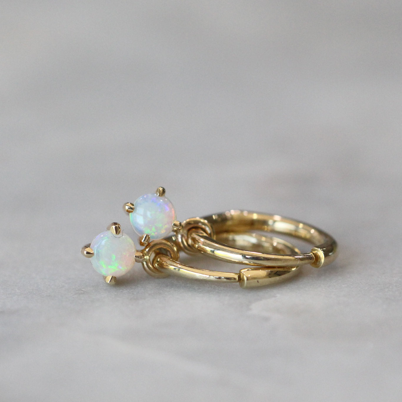 OPAL HOOP EARRINGS