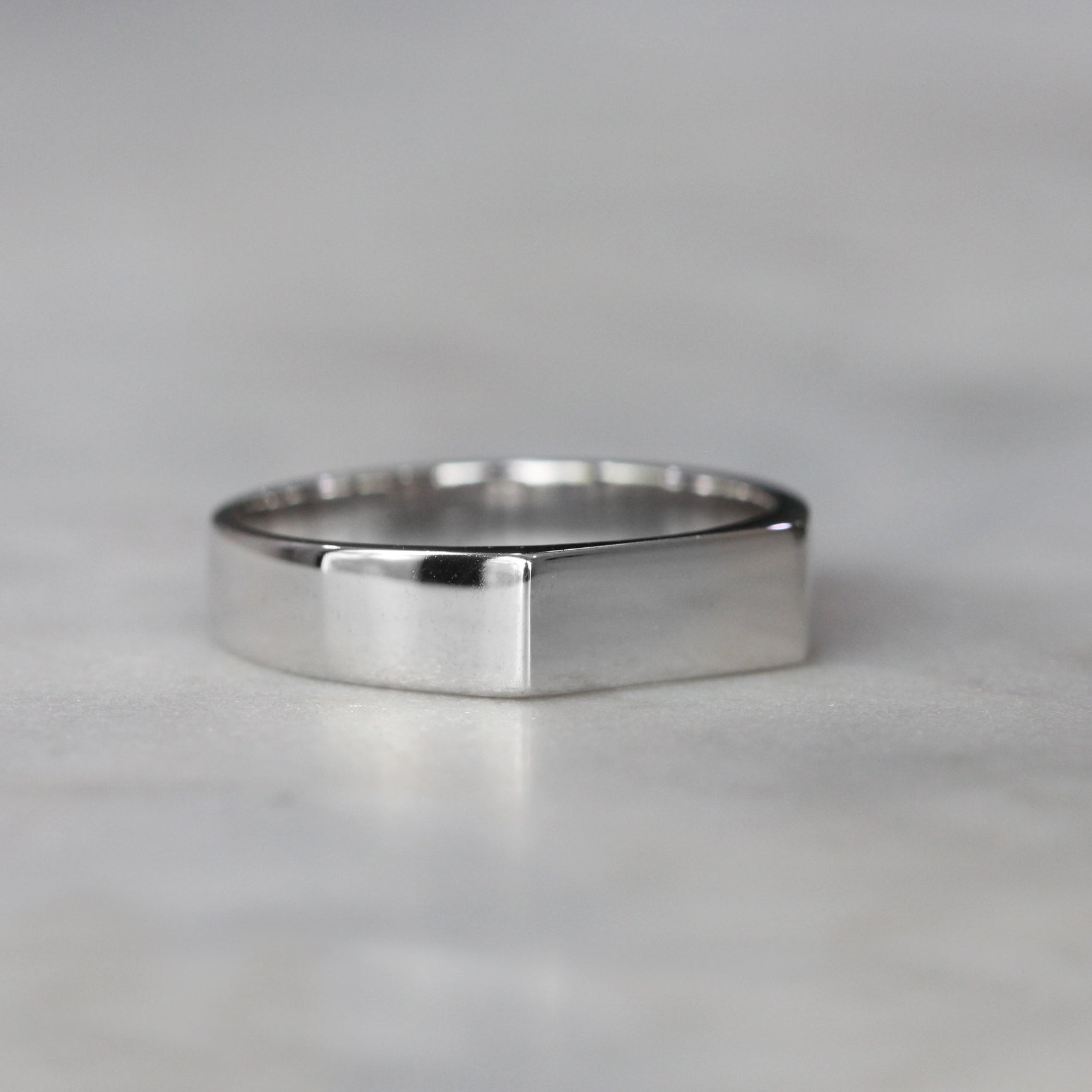 Simple silver deals ring men